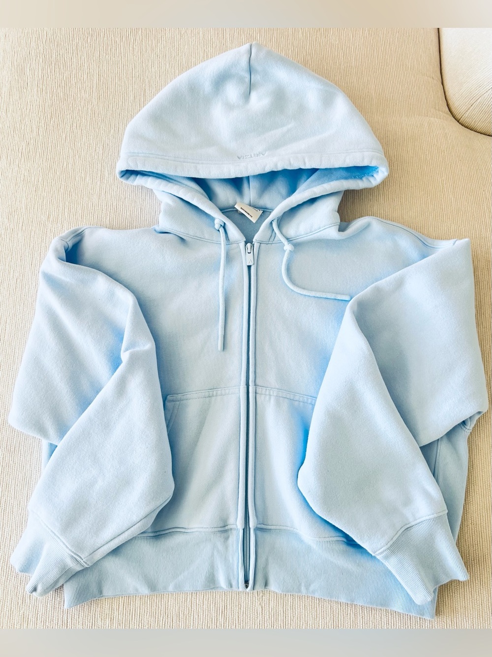 Aritzia cozy sweatfleece boyfriend boxy zip up hoodie